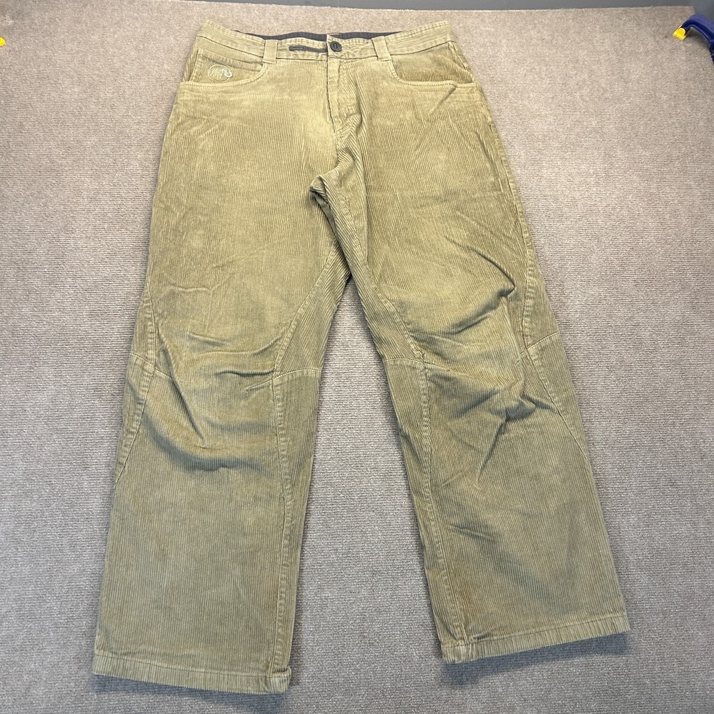 Mammut Corduroy Pants Mens 32x29 Straight Leg Khaki Articulated Knee Flap Pocket